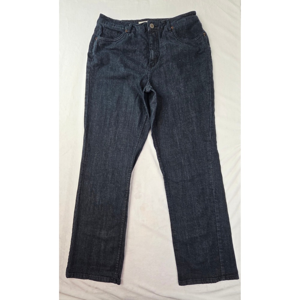 Coldwater Creek Jeans Women 10 Dark Wash Denim Straight Leg Mid Rise Excellent